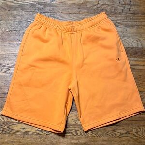 Champion Orange Athletic Shorts Elastic Waistband